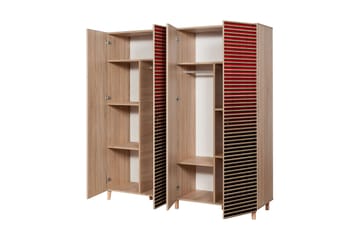 Brokind Garderob 180 cm - Brun/Röd - Förvaring - Garderober & garderobssystem