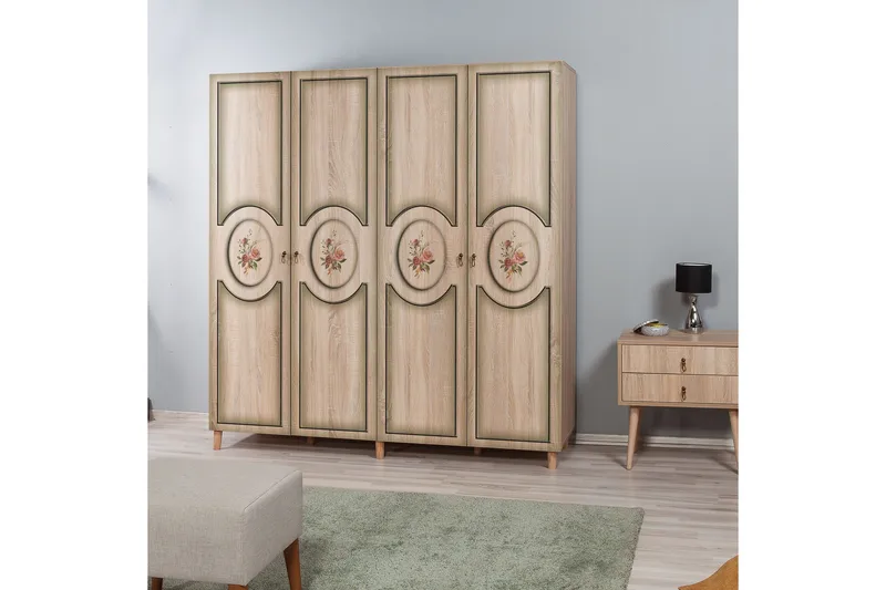 Brokind Garderob 180 cm - Ek/Brun - Förvaring - Garderober & garderobssystem