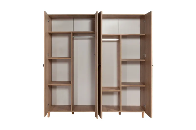 Brokind Garderob 180 cm - Ek/Brun - Förvaring - Garderober & garderobssystem