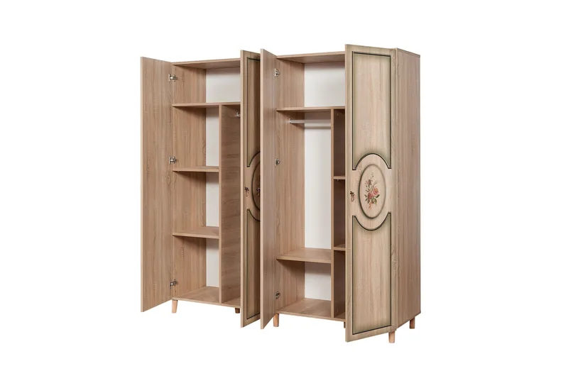 Brokind Garderob 180 cm - Ek/Brun - Förvaring - Garderober & garderobssystem