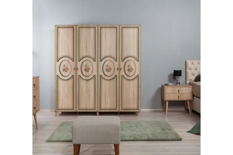 Brokind Garderob 180 cm - Ek/Brun - Förvaring - Garderober & garderobssystem