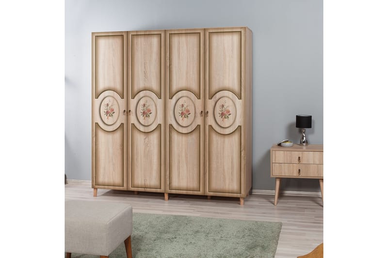 Brokind Garderob 180 cm i Trä - Beige - Förvaring - Garderober & garderobssystem
