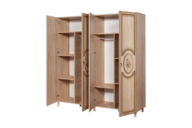 Brokind Garderob 180 cm i Trä - Beige - Förvaring - Garderober & garderobssystem