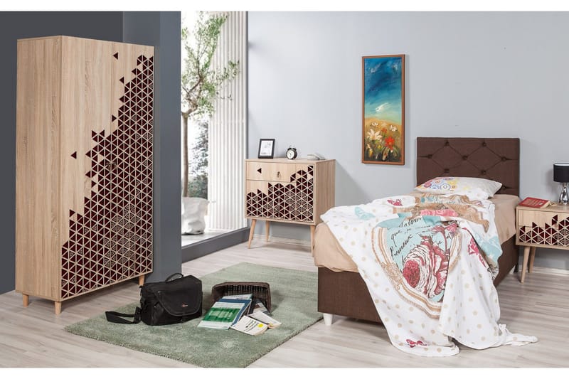 Brokind Garderob 90 cm - Brun - Förvaring - Garderober & garderobssystem