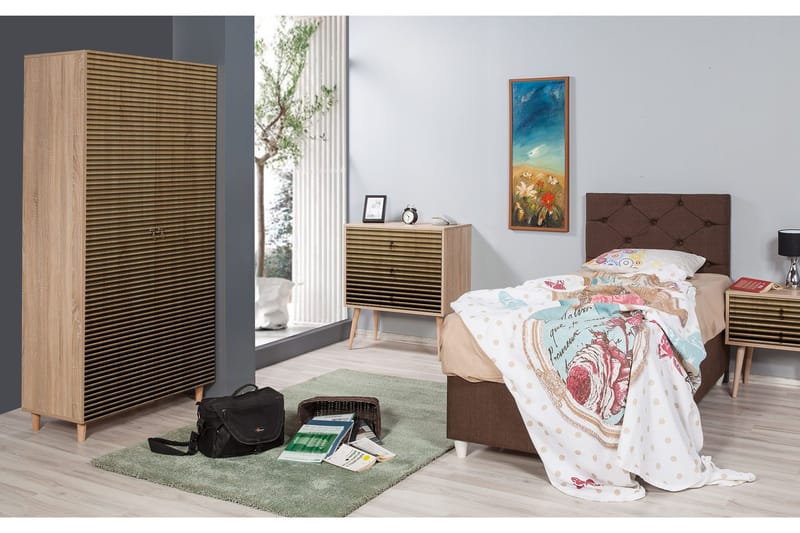 Brokind Garderob 90 cm - Brun - Förvaring - Garderober & garderobssystem