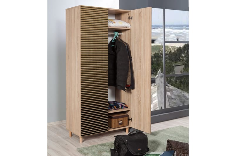 Brokind Garderob 90 cm - Brun - Förvaring - Garderober & garderobssystem