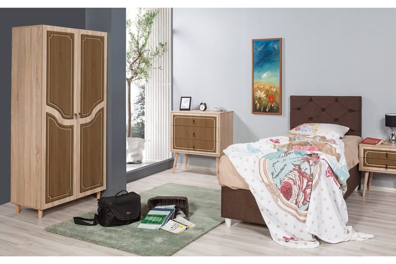 Brokind Garderob 90 cm - Brun - Förvaring - Garderober & garderobssystem