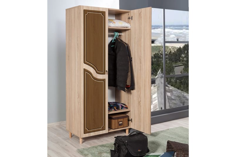Brokind Garderob 90 cm - Brun - Förvaring - Garderober & garderobssystem