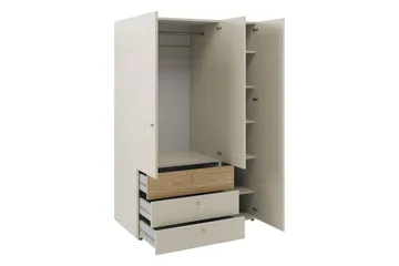 Buhan Garderob 120x185 cm - Beige/Brun - Förvaring - Garderober & garderobssystem