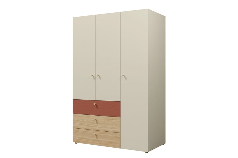 Buhan Garderob 120x185 cm - Beige/Brun - Förvaring - Garderober & garderobssystem