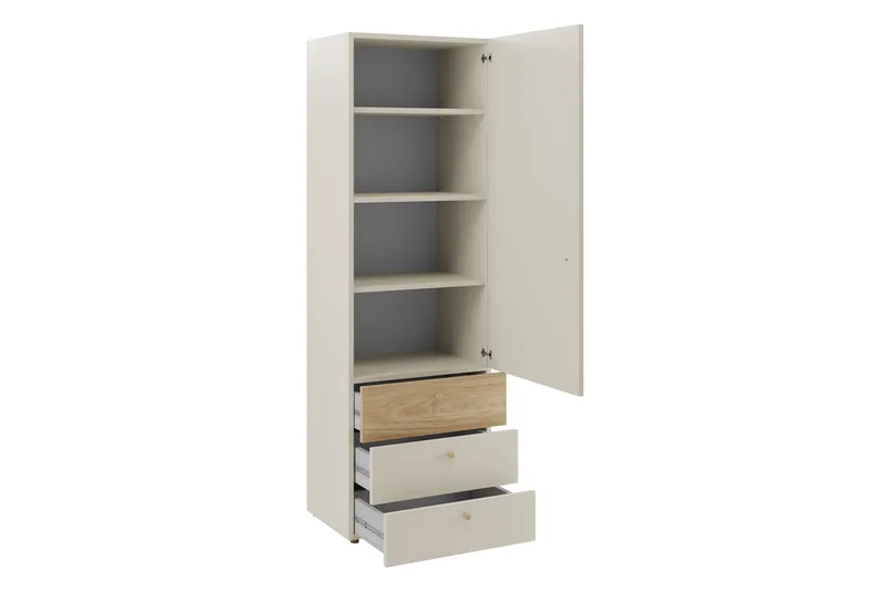 Buhan Garderob 60x185 cm - Beige/Brun - Förvaring - Garderober & garderobssystem