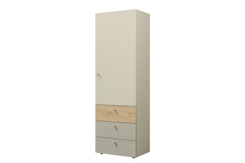 Buhan Garderob 60x185 cm - Beige/Brun - Förvaring - Garderober & garderobssystem