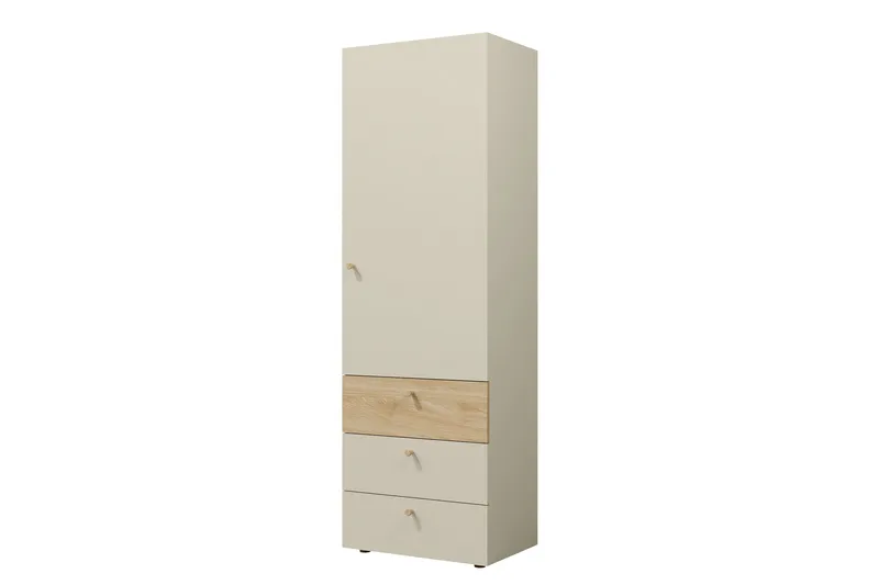 Buhan Garderob 60x185 cm - Beige/Brun - Förvaring - Garderober & garderobssystem