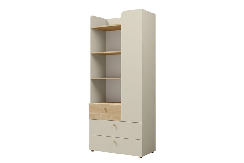 Buhan Garderob 80x185 cm - Beige/Brun - Förvaring - Garderober & garderobssystem