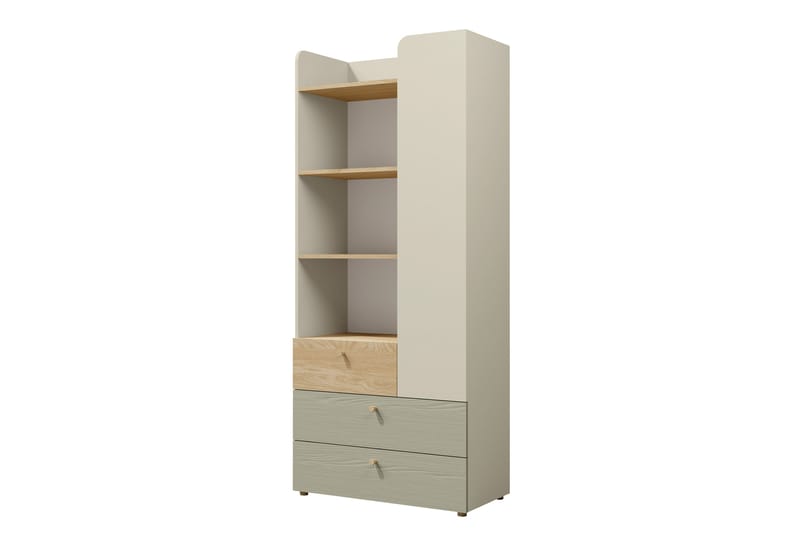 Buhan Garderob 80x185 cm - Beige/Brun - Förvaring - Garderober & garderobssystem