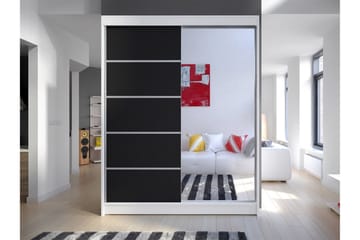 Camino Garderob 58x150 cm LED-belysning - Brun/Vit - Förvaring - Garderober & garderobssystem