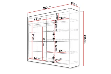 Canderbury Garderob 180x215 cm - Beige - Förvaring - Garderober & garderobssystem