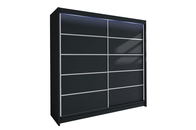 Canderbury Garderob 180x215 cm - Svart - Förvaring - Garderober & garderobssystem