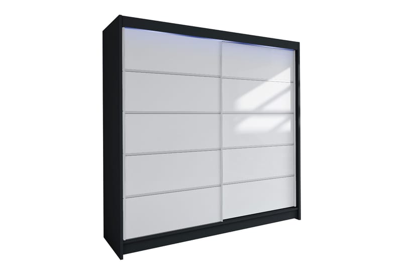 Canderbury Garderob 180x215 cm - Svart/Vit - Förvaring - Garderober & garderobssystem