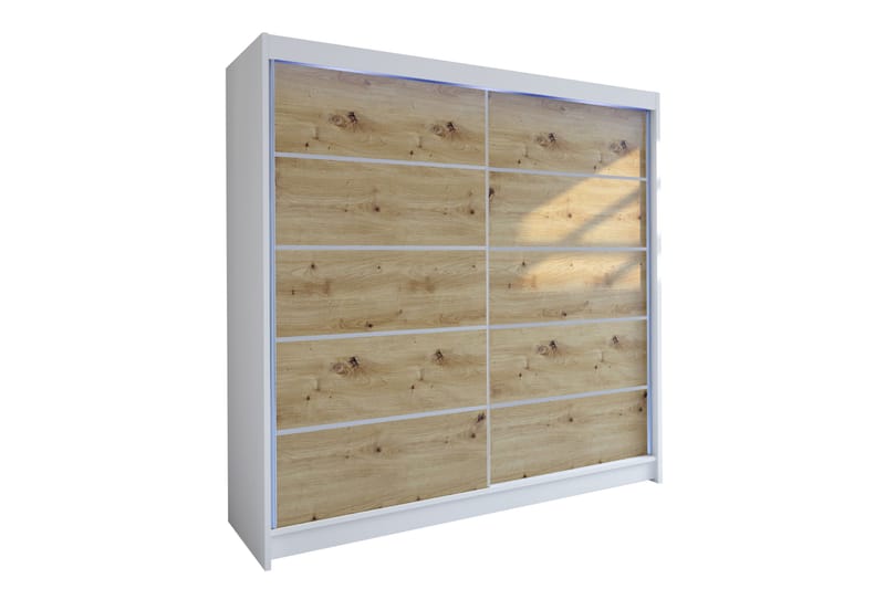 Canderbury Garderob 180x215 cm - Vit/Brun - Förvaring - Garderober & garderobssystem