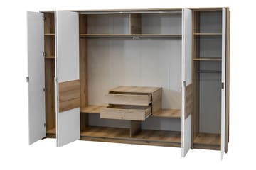Capira Garderob i Trä - Vit|Beige - Förvaring - Garderober & garderobssystem