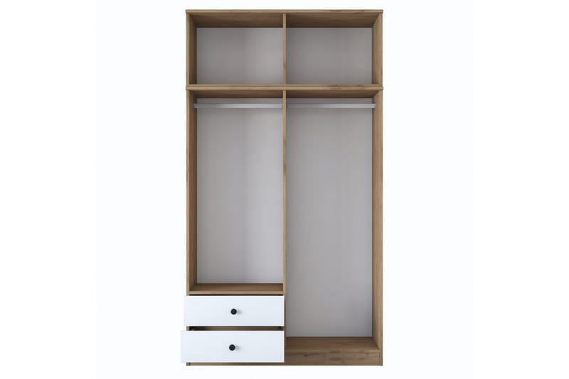 Caturai Garderob 120 cm - Valnöt/Vit - Förvaring - Garderober & garderobssystem