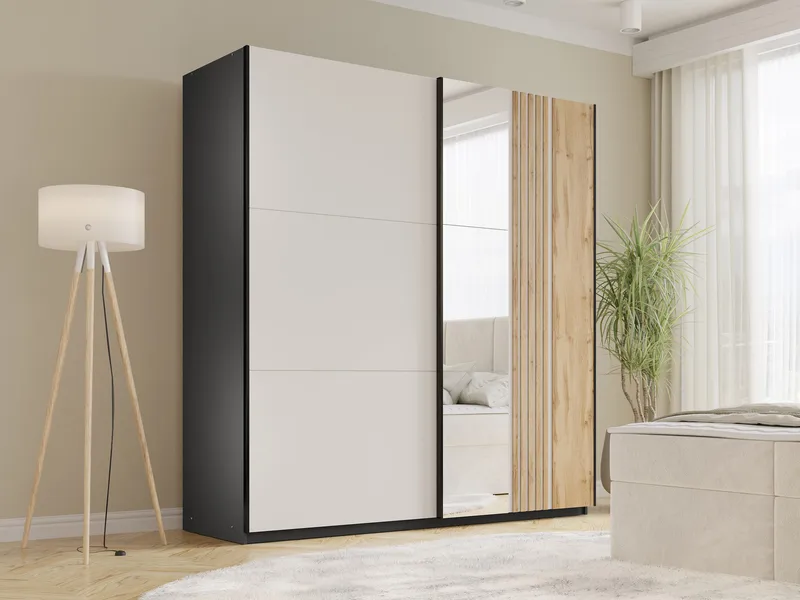 Ceyris Garderob med Spegel 203 cm - Förvaring - Garderober & garderobssystem