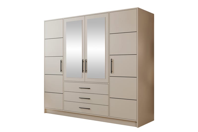 Chavez Garderob 196x200 cm - Beige - Förvaring - Garderober & garderobssystem