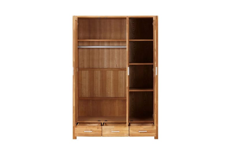 Chicago Garderob 130 cm med 3 Dörrar och 3 Lådor i Trä - Ljusbrun - Förvaring - Garderober & garderobssystem