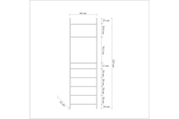 Collinner Garderob 52x64 med Spegel 4 Skåp - Natur - Förvaring - Garderober & garderobssystem