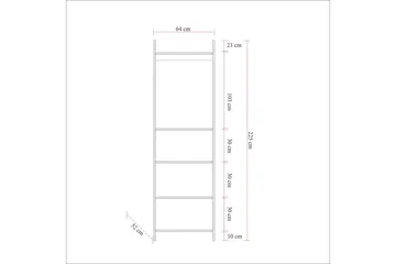 Collinner Garderob 52x64 med Spegel 4 Skåp - Natur - Förvaring - Garderober & garderobssystem