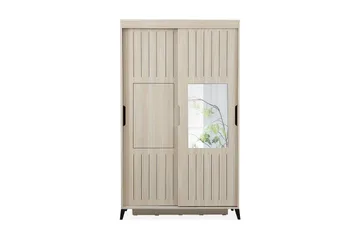 Comfortale Garderob 120 cm i Trä med Glasdörr - Beige - Förvaring - Garderober & garderobssystem