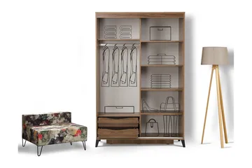 Comfortale Garderob 130 - Valnöt - Förvaring - Garderober & garderobssystem