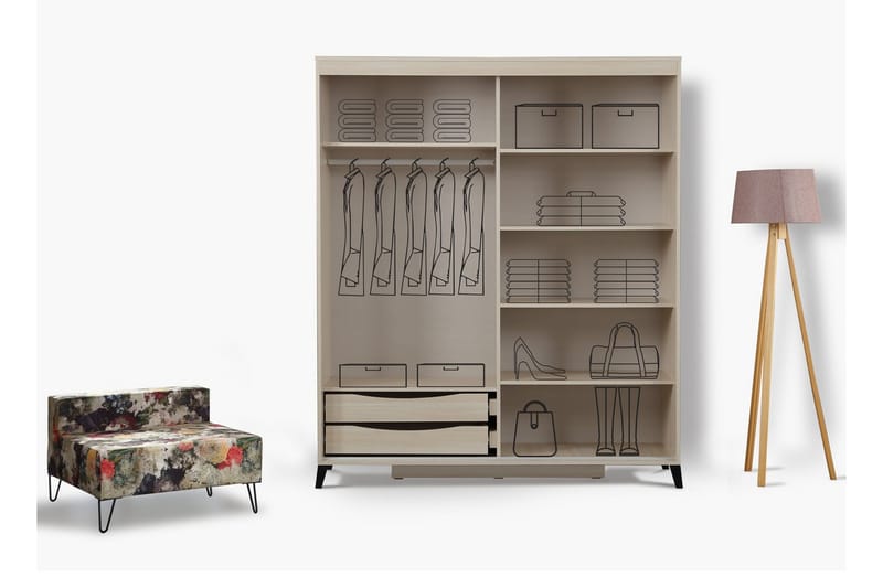 Comfortale Garderob 140 - Ljus Trä - Förvaring - Garderober & garderobssystem