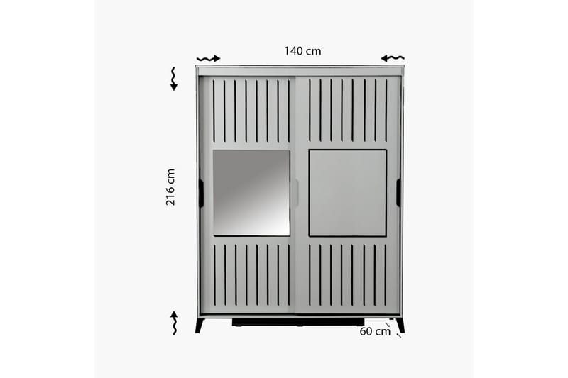Comfortale Garderob 140 - Valnöt - Förvaring - Garderober & garderobssystem