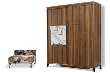 Comfortale Garderob 160 - Valnöt - Förvaring - Garderober & garderobssystem