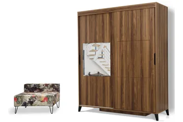 Comfortale Garderob 170 - Valnöt - Förvaring - Garderober & garderobssystem