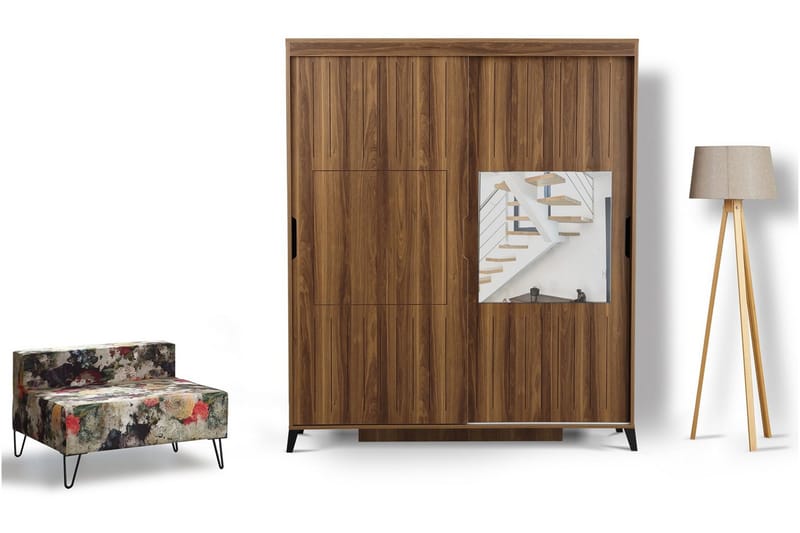 Comfortale Garderob 190 - Valnöt - Förvaring - Garderober & garderobssystem