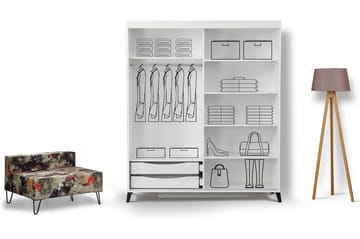 Comfortale Garderob 190 - Vit - Förvaring - Garderober & garderobssystem