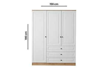 Comfortale Garderob 52x150 cm - Svart/Mörkfärgat trä - Förvaring - Garderober & garderobssystem