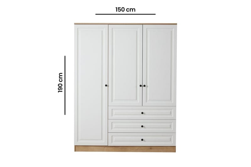 Comfortale Garderob 52x150 cm - Svart/Mörkfärgat trä - Förvaring - Garderober & garderobssystem
