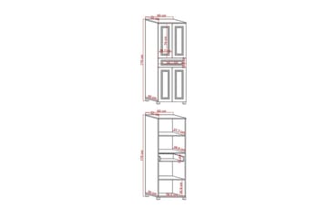 Comfortale Garderob 60x175 cm - Svart/Mörkfärgat trä - Förvaring - Garderober & garderobssystem