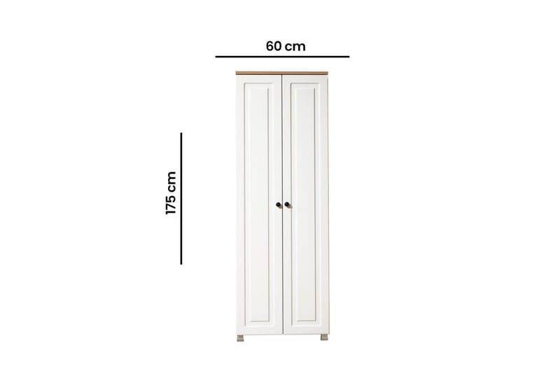 Comfortale Garderob 60x175 cm - Svart/Mörkfärgat trä - Förvaring - Garderober & garderobssystem