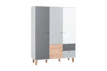 Concept Garderob Vit/Mörkgrå/Blå - VOX - Förvaring - Garderober & garderobssystem