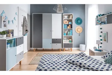 Concept Garderob Vit/Mörkgrå/Natur - VOX - Förvaring - Garderober & garderobssystem