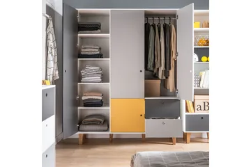 Concept Garderob Vit/Mörkgrå/Röd - VOX - Förvaring - Garderober & garderobssystem