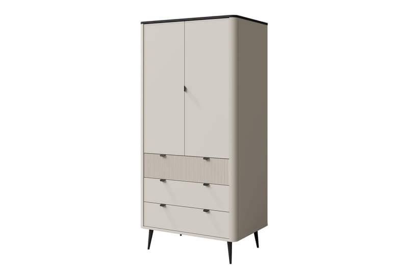 Cucina Garderob 90x191 cm - Beige/Grå - Förvaring - Garderober & garderobssystem