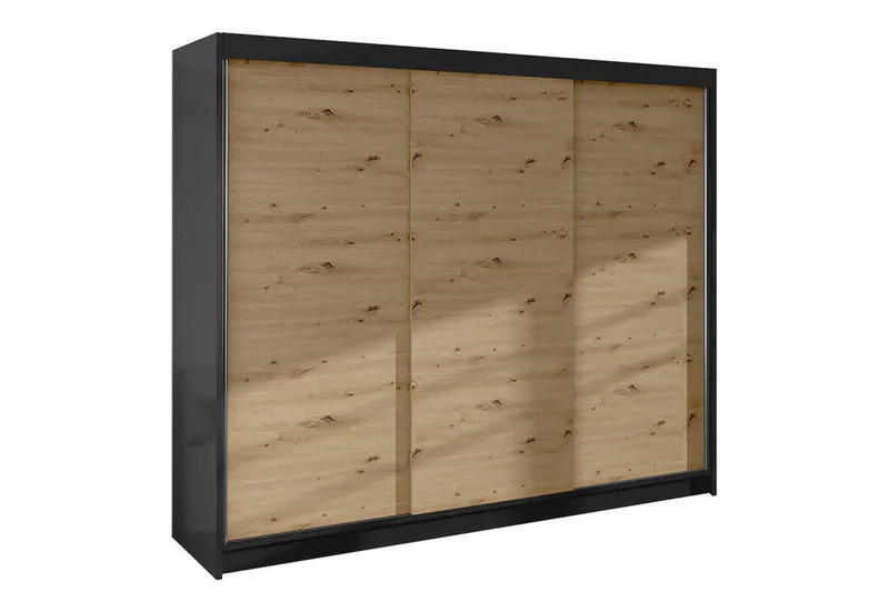 Cyria Garderob 200x215 cm - Brun/Svart - Förvaring - Garderober & garderobssystem