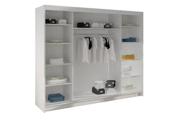 Cyria Garderob 200x215 cm - Brun/Vit - Förvaring - Garderober & garderobssystem