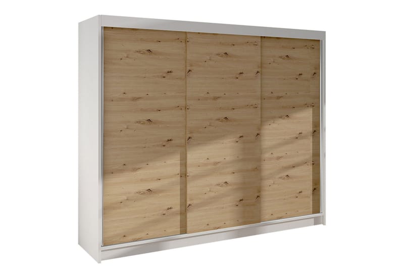 Cyria Garderob 200x215 cm - Brun/Vit - Förvaring - Garderober & garderobssystem